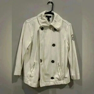 Lauren Ralph Lauren Womens  Jacket Size L White Button Up